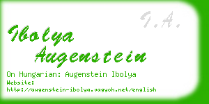 ibolya augenstein business card